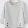 thumbnail image 2 of Fimkaul Women's Shirts Winter Fall Plus Size Long Sleeve Casual Tops Spring Cotton Large Bottom Button Solid Shirt T-Shirts White M, 2 of 3