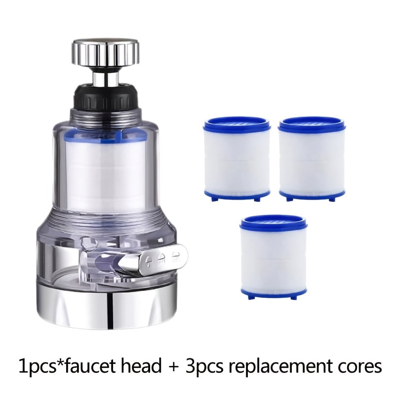 360° Rotating Faucet Spray Head, Kitchen Tap Aerator, Universal Faucet Extender with Filter, 3 Modes Rotatable Extension Faucet Filter Nozzle, Kitchen Tap Water Filter Bubbler