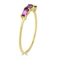 thumbnail image 4 of Gemistry 0.45 Ct Baguette Rhodolite Midi Ring in Sterling Silver, 4 of 4