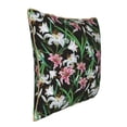 thumbnail image 2 of Haiem Lilies Flowers Print Velvet Soft Solid Decorative Square Throw Pillow Covers Set with Elegant Piping Christmas Cushion Case for Sofa Bedroom Car-16"x16", 2 of 8
