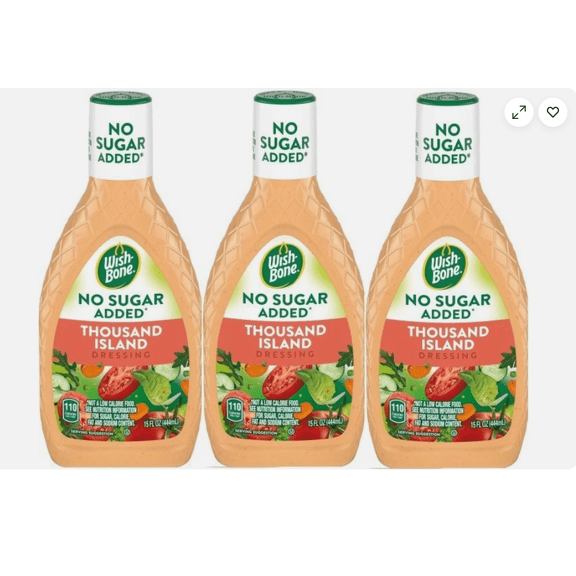 Thousand Island Salad Dressing No Sugar Added 3 Bottles 15 oz