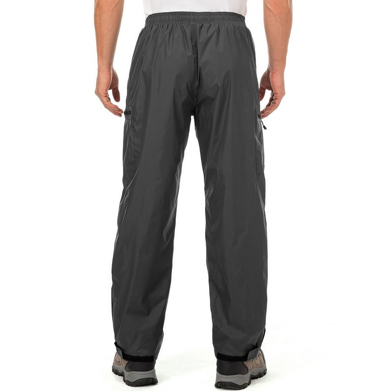 POENTAB Rain Pants for Men Waterproof Lightweight Windproof