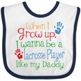 thumbnail image 3 of Inktastic Lacrosse Player Like Daddy Boys or Girls Baby Bib, 3 of 4