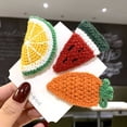 thumbnail image 3 of Miangastore Knitted Hair Clips Yellow Woolen Yarn 1Pack 2In, 3 of 8