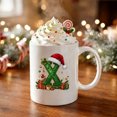 thumbnail image 4 of Christmas Alphabet Mug with Santa Hat - Ceramic Personalized A to Z Coffee Cup for Hot Cocoa Tea or Coffee, Festive Decor and Holiday Gift X, 4 of 6