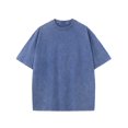 thumbnail image 3 of Vintage Halloween Short Sleeve Acid Washed Tops Every Day Is Halloween Print T-shirts Horror Charactersr Graphic Tees Cotton Shirts, 3 of 6