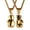 Gold, variant on HZMAN Boxing Glove Cross Pendant, I CAN DO ALL THINGS STRENGTH Bible Verse Stainless Steel Necklace 22+2" Chain