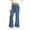 BlueF, variant on Girls Faux Denim Pants with Pockets Elastic Waist Cute Baggy Casual Kids Flare Pants Blue 4-12