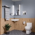 thumbnail image 4 of Pemberly Row White 22" Corner Wall Mounted Ceramic Sink with Faucet Hole, 4 of 5