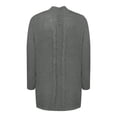 thumbnail image 7 of Ediodpoh Women Casual Solid Crochet Sweater Cardigan Loose Long Sleeve Pocket Long Coat Cardigan Sweaters for Women Dark Gray S, 7 of 7