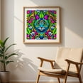 thumbnail image 5 of Cat portrait in flowers - Digital Art Oak Framed Wall Art Print 20 x 20 inches, 5 of 8