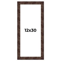 12x30 Frame Brown Burl Real Wood Picture Frame Width 1.625 Inches | Interior Frame Depth 0.5 Inches