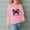 Pink, variant on ZOYOEN Girls Long Sleeve T Shirts- Fashion Crewneck Casual Kids Graphic Tops Black Size 4-5T