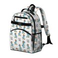 thumbnail image 2 of Skateboarding Dinosaur Pattern Cute School Backpack Bag for School with Padded Back and Adjustable Shoulder Straps 15.25"x11.5"x5.25", 2 of 5