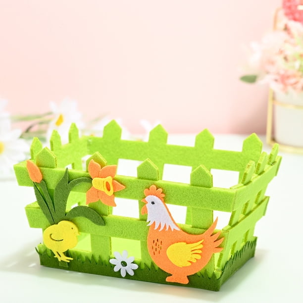 Portátilcesta de Algodón No tejido,Contenedor de Decoración Pascua,Almacenamiento de Textil para Hogar,Organizador de Jardín,Estantería de Muebles,Resistente,2-Tier de Metal,para Dormitorio