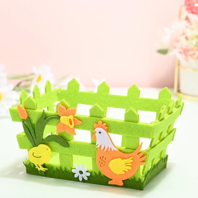 Portable Non-Woven Basket Decoration Easter Basket Home Textile Storage Storage Container