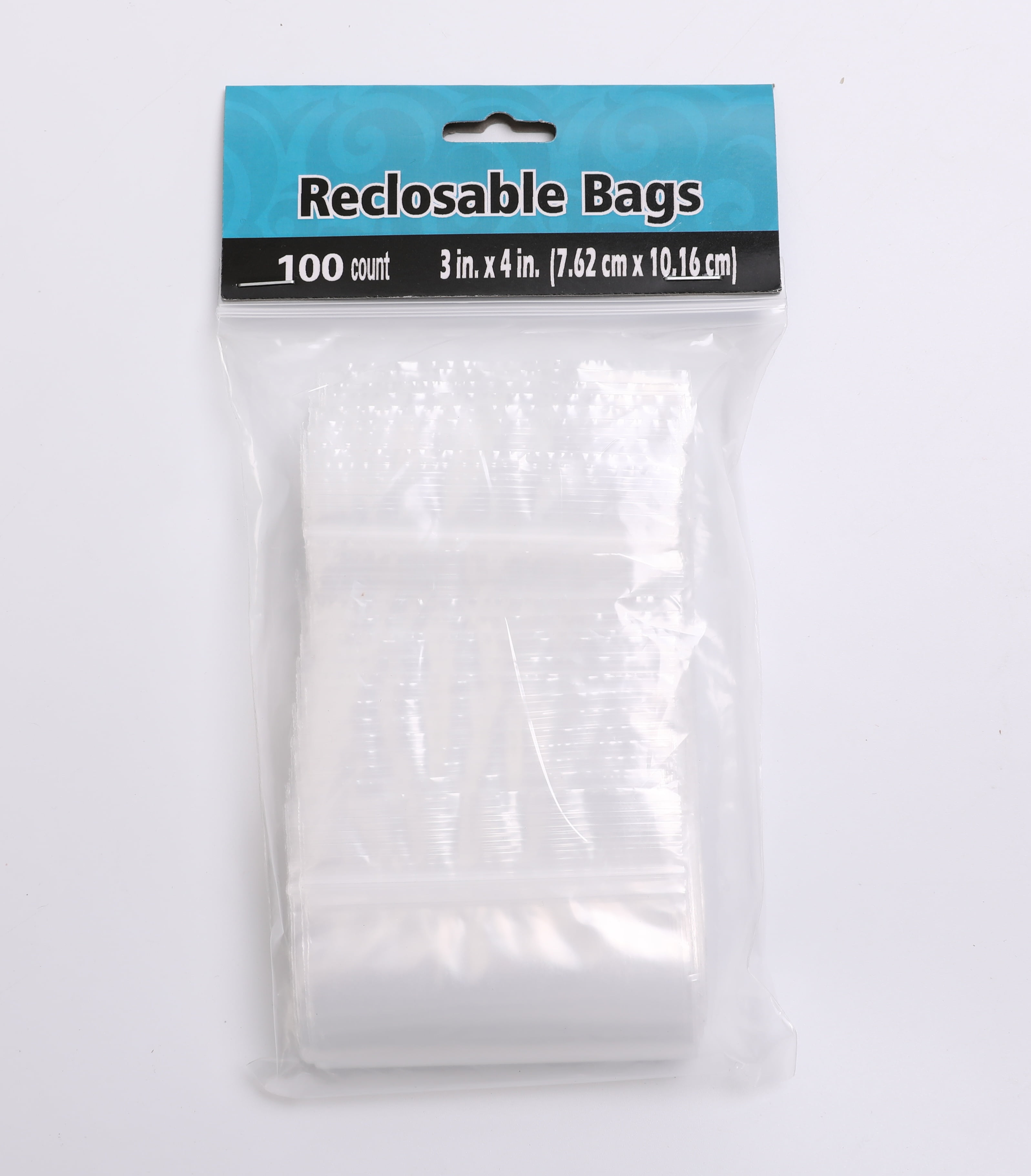 100 Baggies W 3"X4" H Small Reclosable Seal Clear Plastic Poly Bag