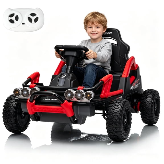 MUKIDY 24V Kids Ride On Car with 550W×2 Powerful Motors, Parent Remote Control & 3 Speeds, Built-in Bluetooth Player, Battery-Powered Vehicle Toy Gift for Boys Girls 3  Years Old, Red
