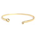 thumbnail image 4 of Me Plus Inspirational Fearless Positive Message Engraved Thin Bangle Hook Bracelet (Gold, Brass), 4 of 4