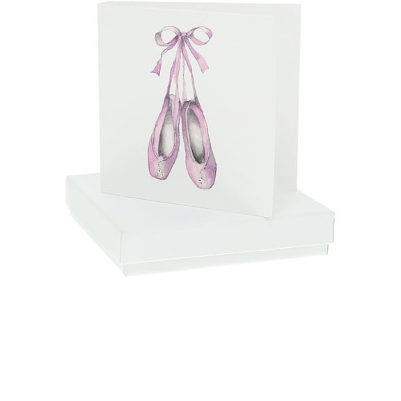 Pavilion Gift Company - Ballet Shoes - 10mm Sterling Silver Cubic Zirconia Drop Earrings
