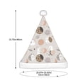 thumbnail image 3 of KLL Christmas Hats for Adults Plush Rabbit In Space Print Santa Hat Xmas Fluffy Santa Claus Hat for Women Men, 3 of 6