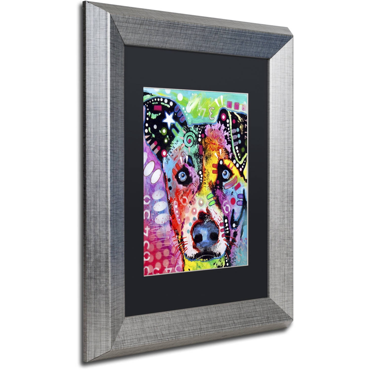 Trademark Fine Art "Flipped" Canvas Art by Dean Russo, Black Matte, Silver Frame
