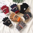 thumbnail image 2 of Guantes de invierno para niños con forro interior de doble capa, resistentes al frío y al calor, guantes de punto necesarios para viajar y jugar, 2 of 5