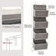 thumbnail image 5 of Organizador sobre la puerta con 4 bolsillos, organizador de almacenamiento colgante para despensa, bebé, cuarto de baño, armario, dormitorio (1 paquete, gris) MFZFUKR CJWUS-3617, 5 of 8