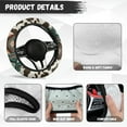 thumbnail image 6 of Yuyamidu Southwest Aztec Auto Steering Wheel Cover Cow Print Steering Wheel Protector Car Sedan Accessories Wram Car Steering Cover, Breathable And Sweat Absorption, 6 of 7