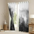 thumbnail image 3 of Feelyou Grey Pine Tree Black Out Curtains, Rustic Nature Curtains Pack of 2 (42x63 Each), 3 of 6