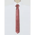 thumbnail image 2 of INSPIRE CHIC Father's Day Men's Stripe Self-Tied Necktie Slim Ties For Formal Casual One Size Red, 2 of 5