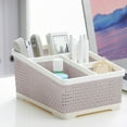 thumbnail image 6 of Bathroom Caddy Organizer, Plastic Storage Basket with 6 Compartments for Cotton Swabs, Makeup Brushes & Toiletries, Space-saving Design for Countertop or Shower Use,Vsgery, 6 of 8
