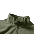 thumbnail image 7 of Mens Fall Jackets Zip Up Stand Up Collar Elastic Cuffs Trendy Casual Motorcycle Coats with Pocket Army Green XXXXL, 7 of 7