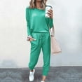 thumbnail image 2 of JGGSPWM 2 Piece Sweatsuits for Women Casual Active Wear Outfit Jogger Set Fall Fashion 2024 Matching Pajama Pjs Lounge Wear Multicolor XXXXXL, 2 of 5