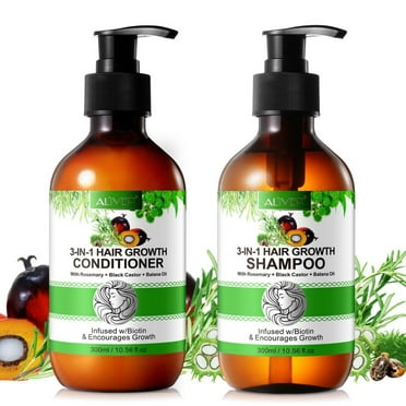 3in1 Hair Growth Shampoo/Conditioner set with Biotin ,Jamaican Black Castor Oil   Rosemary Oil   Batana oil (Shampoo and Conditioner) All Natural Ingredient