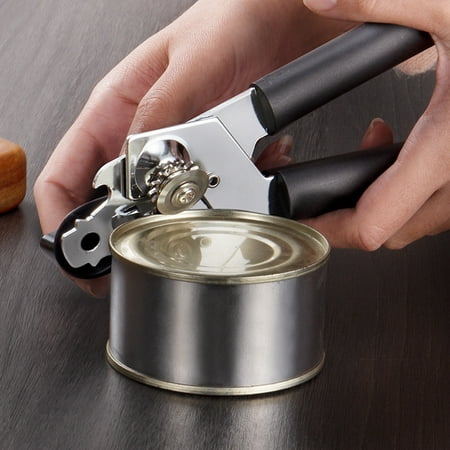 Can Opener Manual with Magnet and Sharp Blade Smooth Edge, Handheld Openers  with Big Effort-Saving Knob, Can Opener with Multifunctional Bottles