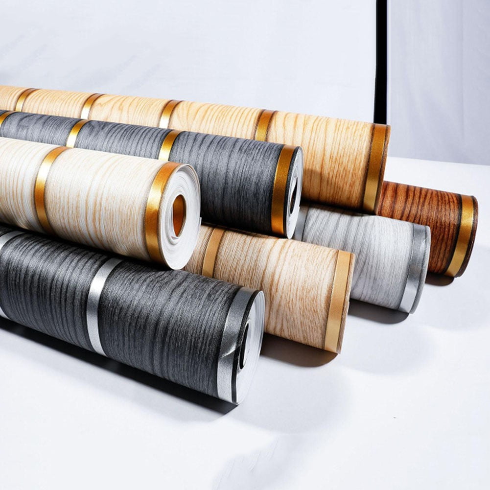 0.53*9.5M Modern Chinese 3D Imitation Wood Grain Wallpaper Decoration Wallpaper