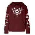 thumbnail image 4 of Enjoytime Long Sleeve Tops for Woman Oversized Cute Printed Loose Fit Sweatshirts Drawstring Hooded Pockets Casual Women Hoodie Tops, 4 of 4