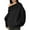 Black, variant on Womens Fashion Loose One Shoulder Hooded Sweatshirts Hoodies Womens Casual Solid Color Long Sleeve Loose Hooded And Off Shoulder Hoodies Sweatshirt Blouse Pullover Tops