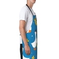 thumbnail image 3 of Lsque Cartoon Goose Waterproof Apron Chef Aprons for Men Heavy Duty Chemical Work Apron Extra Long Grilling Aprons with Adjustable Bib Apron, 3 of 9