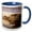 Blue/White, variant on 3drose, Massachusetts, Nantucket Island, Old North Wharf - Us22 Wbi0117 - Walter Bibikow, 11oz Two-tone Red Mug