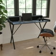thumbnail image 2 of Flash Furniture Nelly Black Computer Desk with Top Shelf, 2 of 9