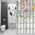 thumbnail image 4 of Pink Yellow Daisy Shower Curtain for Bathroom Decor, Floral Wildflowers Waterproof Fabric Shower Curtain, 72"x78" Set with 12 Hooks, 4 of 9
