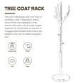 thumbnail image 5 of WOOW DEPOT Large Wood Coat Rack Heavy Duty Freestanding Clothes Hanger Stand w/ Stable Base & 12 Tree Branch Hooks for Corner Entryway Hallway Bedroom, 5 of 10