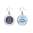 thumbnail image 1 of La gente Compass Circle Art patron Pendientes de sandía verano lóbulo desgaste Unbranded M, 1 of 3