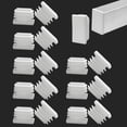 thumbnail image 1 of 16 Pack 13/16"x3/8" Rectangular Tube End Cap Plastic Plugs, Rectangular Tubing Plug Inserts for Metal Tubing, Fences, Glide Protection from Chair Legs and Furniture, Durable Plastic Hole Plugs, White, 1 of 8