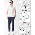 thumbnail image 4 of Chemises de Golf pour Hommes à Manches Courtes, Évacuation de l'Humidité, Ajustement Sec, Motifs Imprimés, Col à Revers, Performance Polo Chemises de Golf pour Hommes, 4 of 6