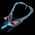 thumbnail image 4 of Necklaces & Pendants Fashion Jewelry Layer Chain Handmade Beaded Bohemian Feather Necklace with Craft, 4 of 5