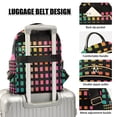 thumbnail image 3 of FORMRS Mini Backpack Purse for Women Travel Daypack Casual Shoulder Bag, Pink Block Pattern, 3 of 7