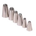 thumbnail image 1 of 2025 6x DIY Large Russian Pastry Icing Piping Nozzles Stainless Steel Decorating Tips, 1 of 5